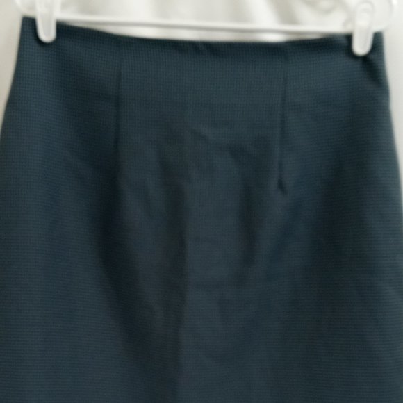 Vintage Fashion Bug Unite Women's Sz 14 Black & Blue Checkered Pencil Skirt USA - Picture 3 of 9